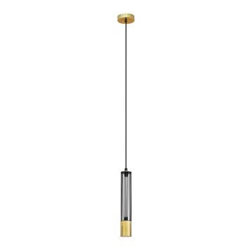 LED Lámpara colgante BARS 1xGU10/4,8W/230V negro/dorado