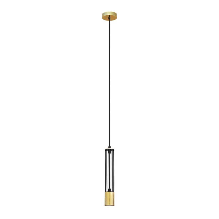 LED Lámpara colgante BARS 1xGU10/4,8W/230V negro/dorado