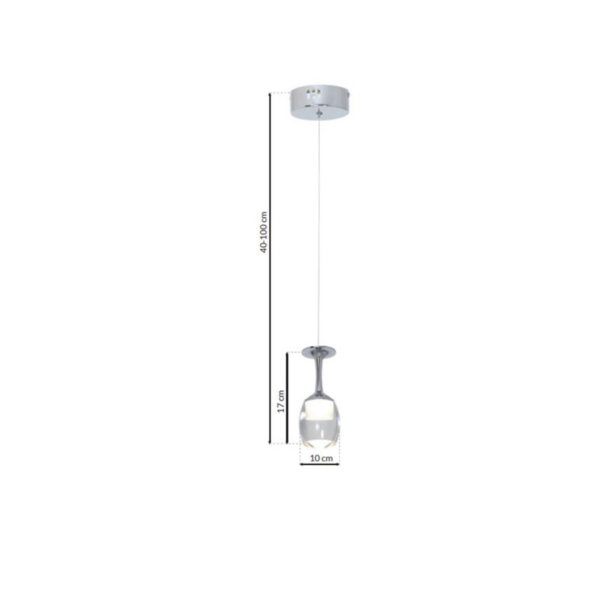 LED Lámpara colgante COPPA 1xLED/5W/230V