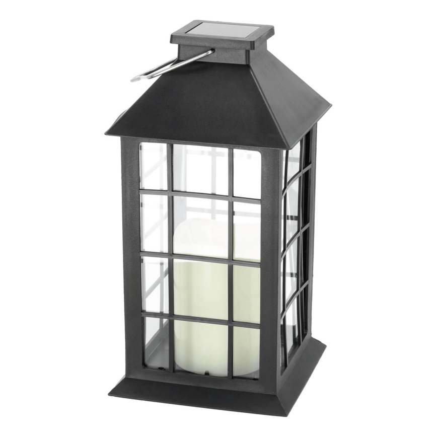 LED Lámpara colgante solar LED/0,02W/1,2V 1xAA 2700K IP44 200 mAh negro