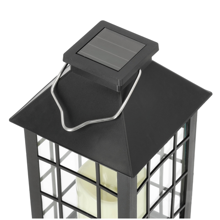 LED Lámpara colgante solar LED/0,02W/1,2V 1xAA 2700K IP44 200 mAh negro