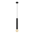LED Lámpara colgante TUBA 1xGU10/20W/230V negro