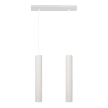 LED Lámpara colgante TUBA 2xGU10/4,8W/230V blanco