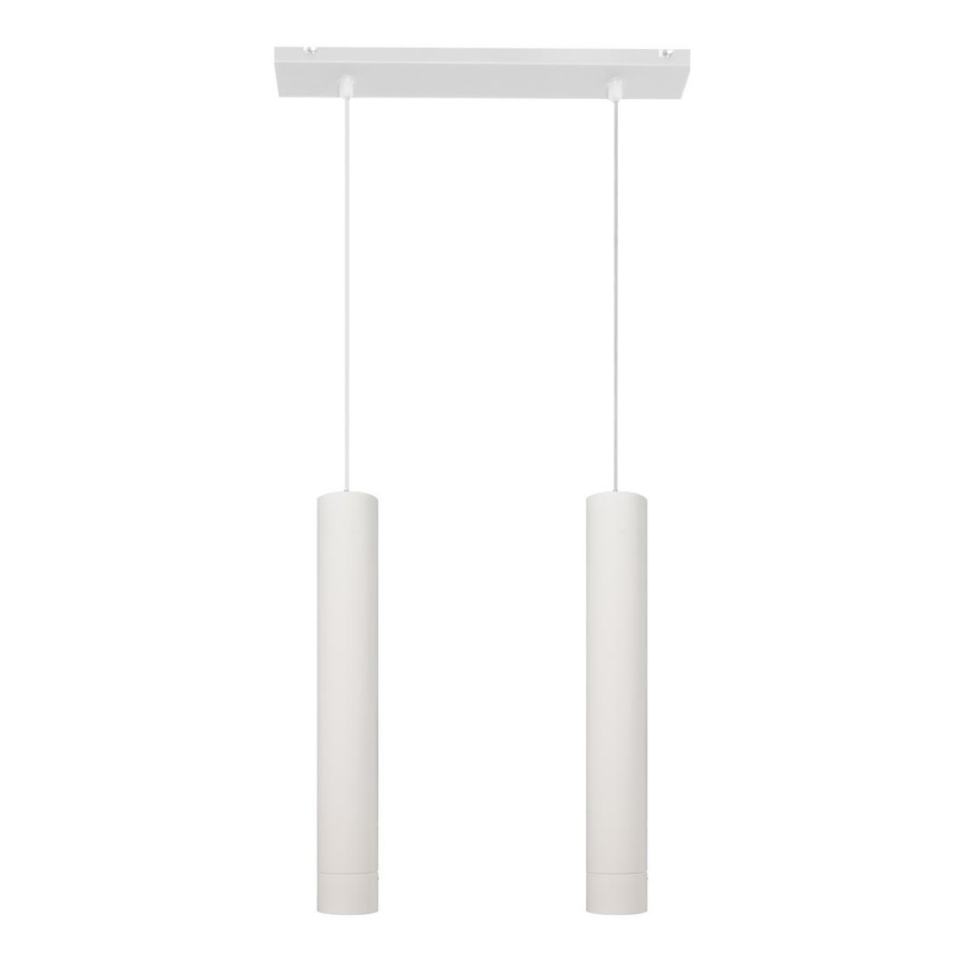 LED Lámpara colgante TUBA 2xGU10/4,8W/230V blanco