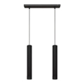 LED Lámpara colgante TUBA 2xGU10/4,8W/230V negro