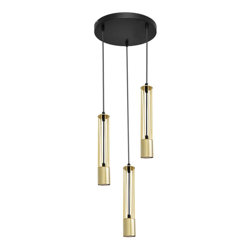 LED Lámpara de araña BARS 3xGU10/4,8W/230V dorado/negro