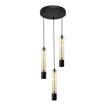 LED Lámpara de araña BARS 3xGU10/4,8W/230V negro/dorado