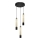 LED Lámpara de araña BARS 3xGU10/4,8W/230V negro/dorado