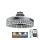 LED Lámpara de araña de cristal regulable empotrada LED/75W/230V 3000-6500K cromo mate + control remoto