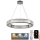 LED Lámpara de araña de vidrio regulable con cuerda LED/50W/230V 3000-6500K cromo brillante + control remoto