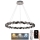 LED Lámpara de araña de vidrio regulable con cuerda LED/55W/230V 3000-6500K cromo brillante + control remoto