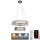 LED Lámpara de araña de vidrio regulable con cuerda LED/65W/230V 3000-6500K cromo brillante + control remoto