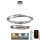LED Lámpara de araña de vidrio regulable con cuerda LED/90W/230V 3000-6500K cromo brillante + control remoto