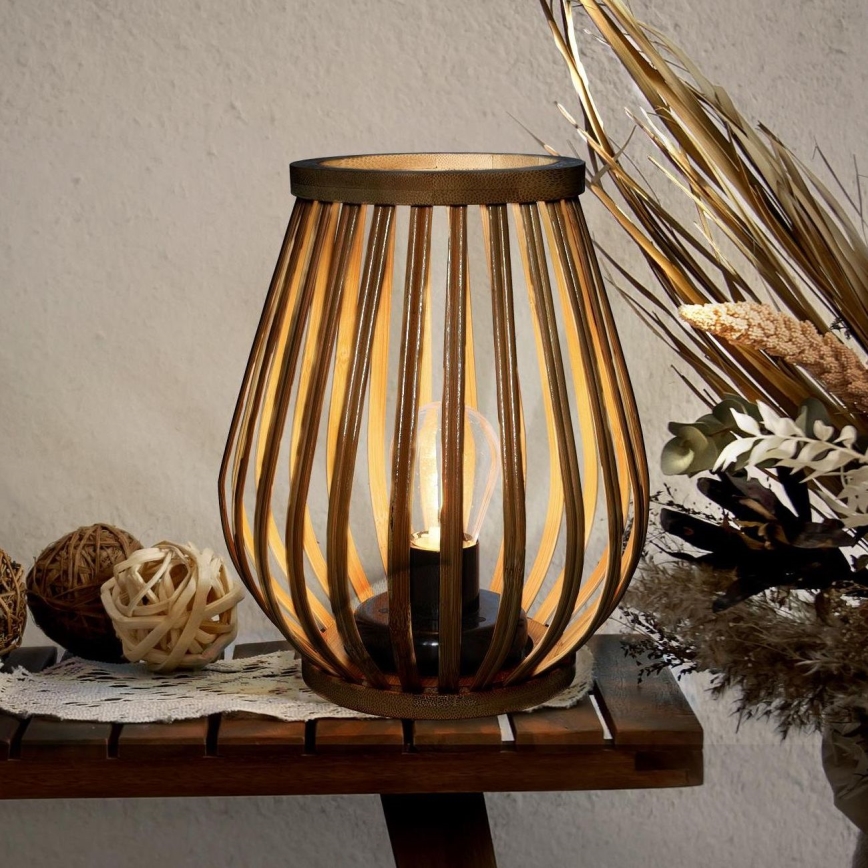 LED Lámpara de mesa decorativa LED/2xAA bambú