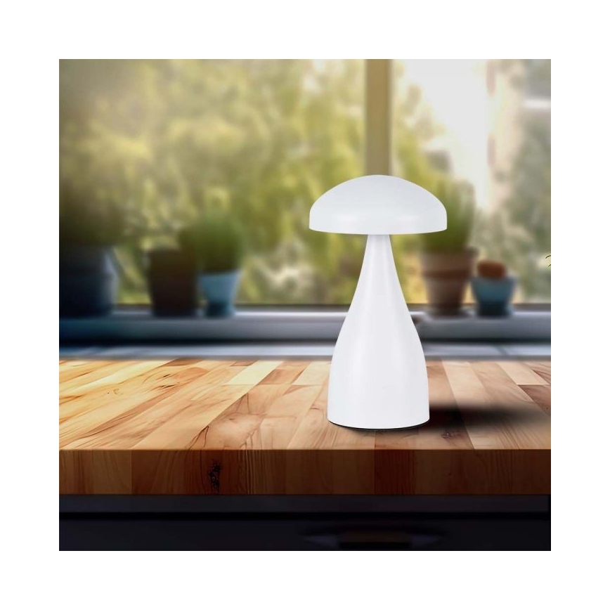 LED Lámpara de mesa táctil recargable y regulable LED/1W/5V 3000-6000K 1800 mAh blanco