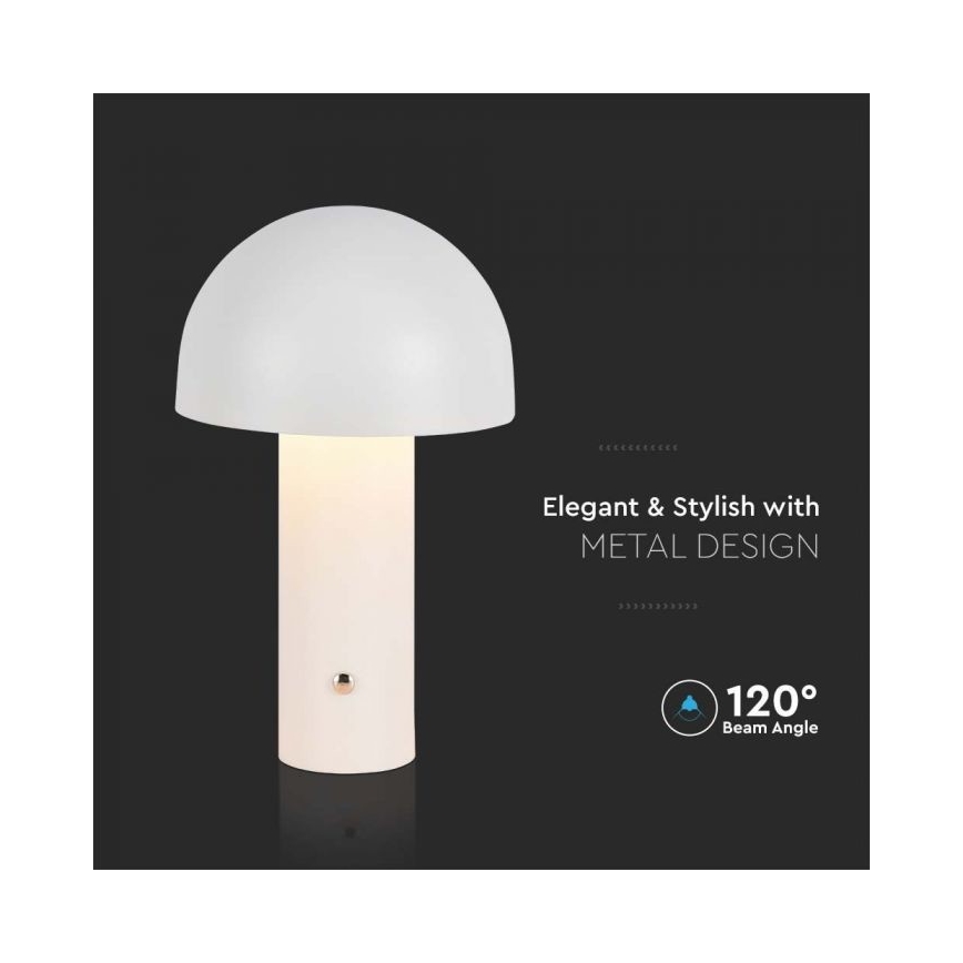 LED Lámpara de mesa táctil recargable y regulable LED/1W/5V 3000-6000K 1800 mAh blanco