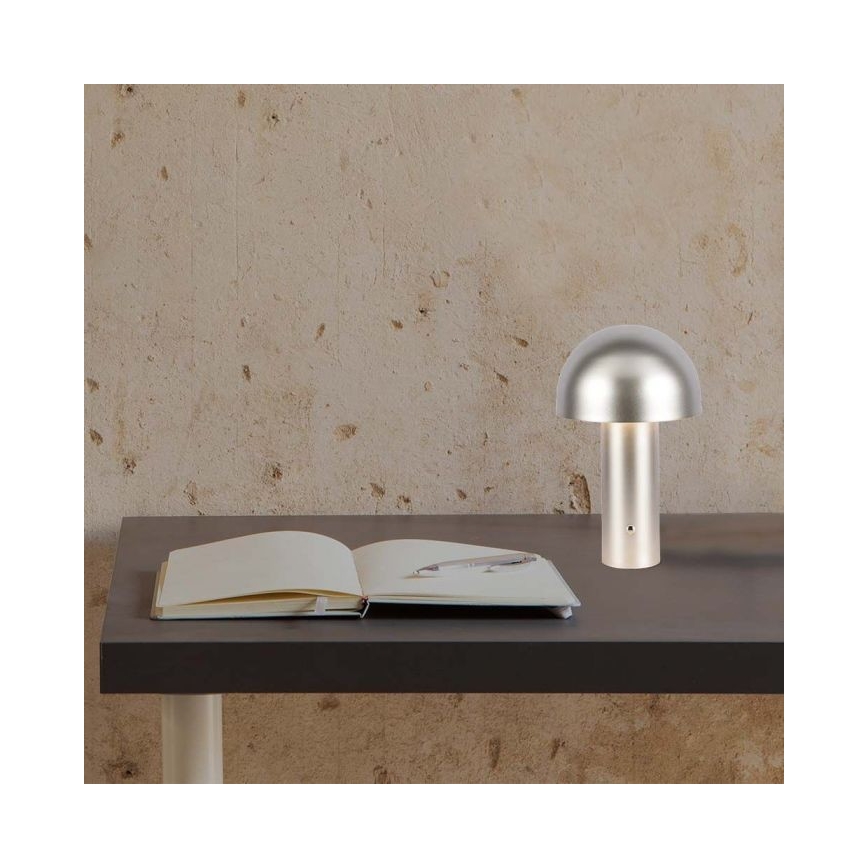 LED Lámpara de mesa táctil recargable y regulable LED/1W/5V 3000-6000K 1800 mAh dorado