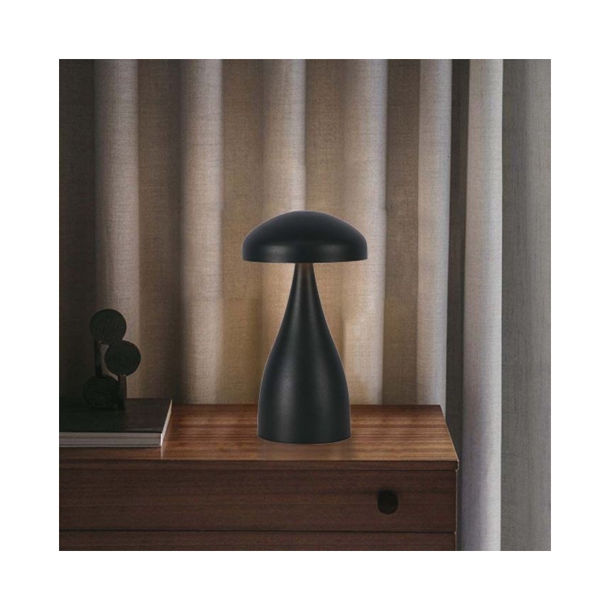 LED Lámpara de mesa táctil recargable y regulable LED/1W/5V 3000-6000K 1800 mAh negro