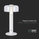 LED Lámpara de mesa táctil recargable y regulable LED/1W/5V 3000K 1800 mAh blanco