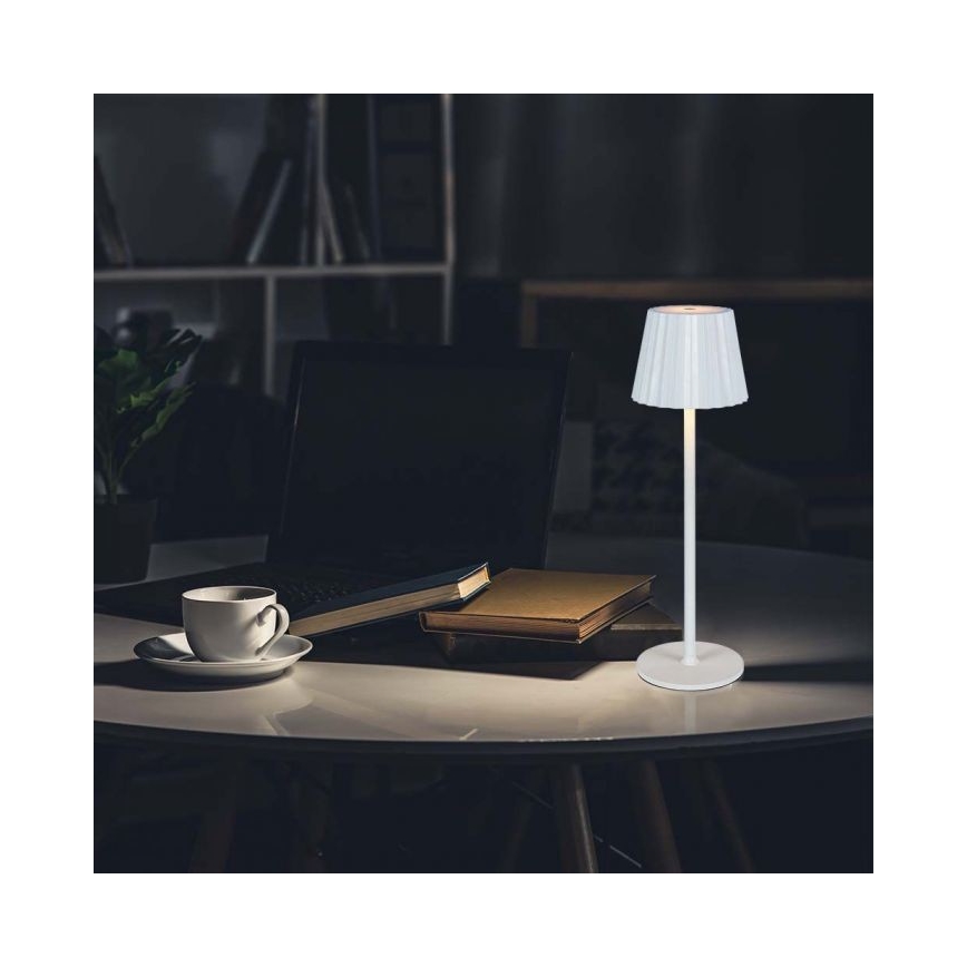 LED Lámpara de mesa táctil recargable y regulable LED/4W/5V 3000-6000K 1800 mAh blanco