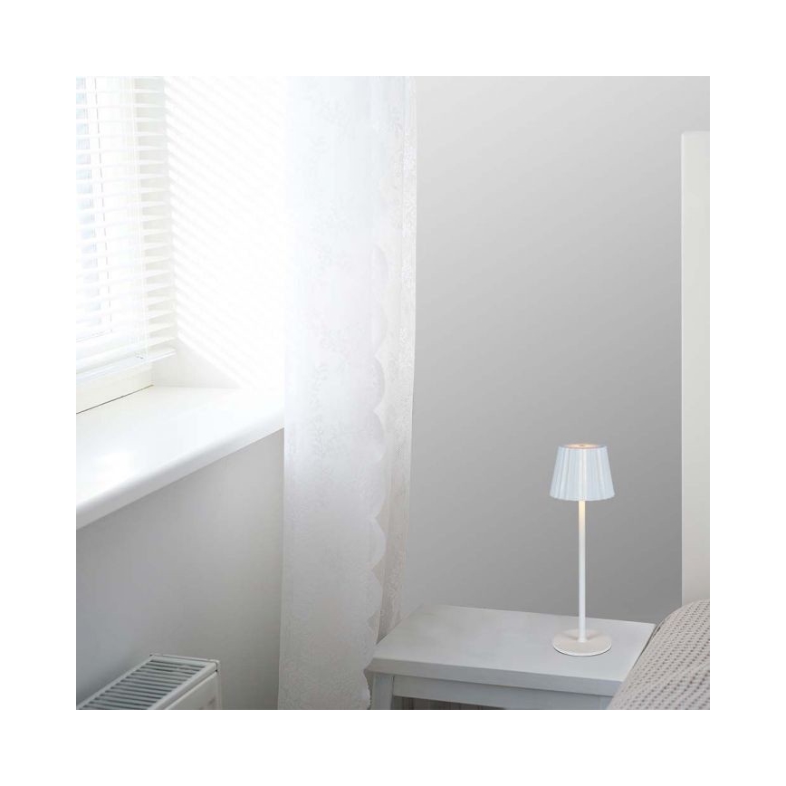LED Lámpara de mesa táctil recargable y regulable LED/4W/5V 3000-6000K 1800 mAh blanco