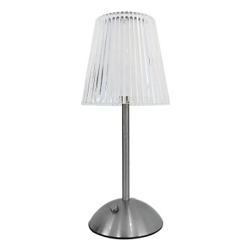 LED Lámpara de mesa táctil recargable y regulable ELBA LED/1,6W/800 mAh cromo mate/transparente