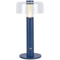 LED Lámpara de mesa táctil recargable y regulable LED/1W/5V 3000K 1800 mAh azul