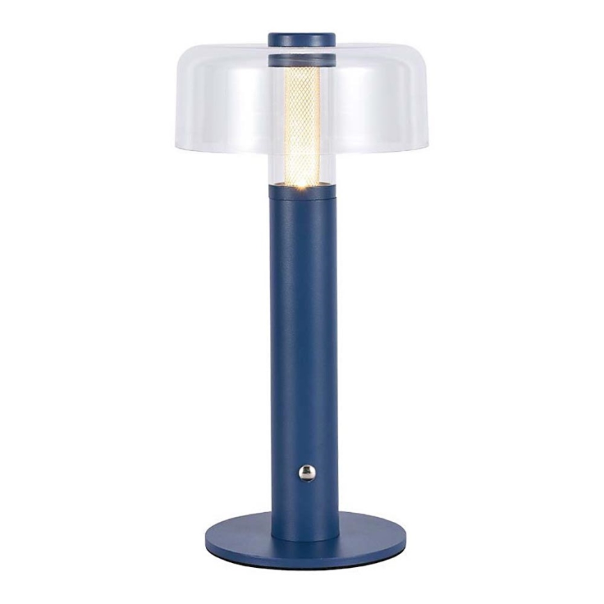 LED Lámpara de mesa táctil recargable y regulable LED/1W/5V 3000K 1800 mAh azul