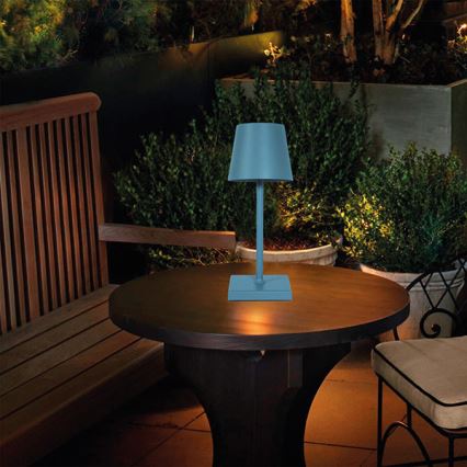 LED Lámpara de mesa táctil recargable y regulable LED/3,5W/5V 5200mAh azul