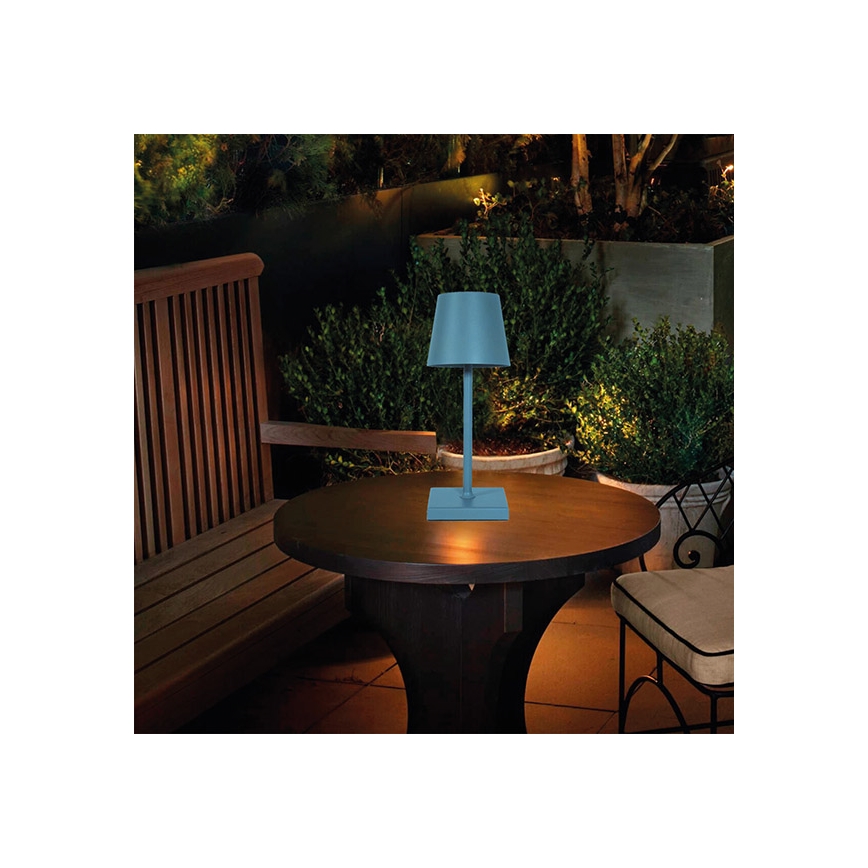 LED Lámpara de mesa táctil recargable y regulable LED/3,5W/5V 5200mAh azul