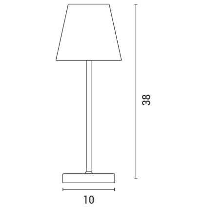 LED Lámpara de mesa táctil recargable y regulable LED/3,5W/5V 5200mAh gris