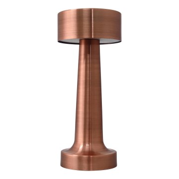 LED Lámpara de mesa táctil recargable y regulable LED/3W/5V 2000mAh cobre