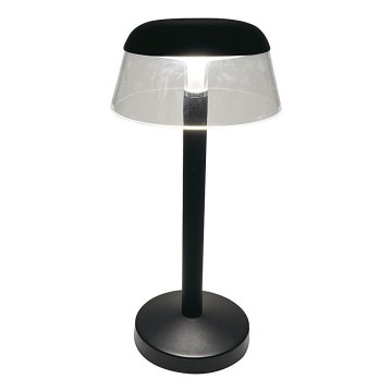 LED Lámpara de mesa táctil recargable y regulable LED/3W/5V 3000-6000K 1800 mAh negro