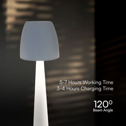 LED Lámpara de mesa táctil recargable y regulable LED/3W/5V 3000-6000K 1800 mAh blanco