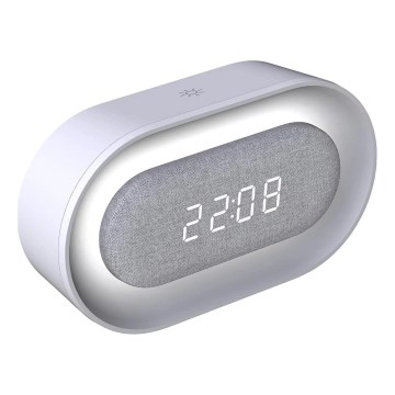 LED Lámpara de noche pequeña regulable con despertador KAJA LED/1,3W/5V 3000K