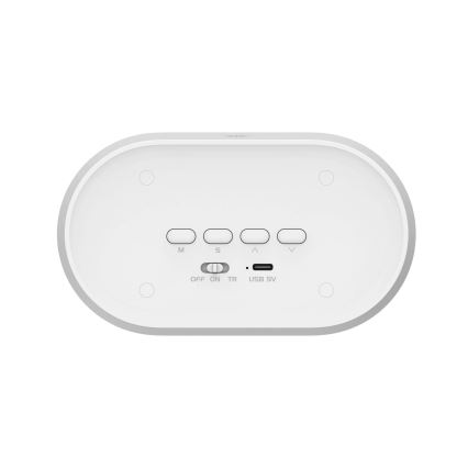 LED Lámpara de noche pequeña regulable con despertador KAJA LED/1,3W/5V 3000K