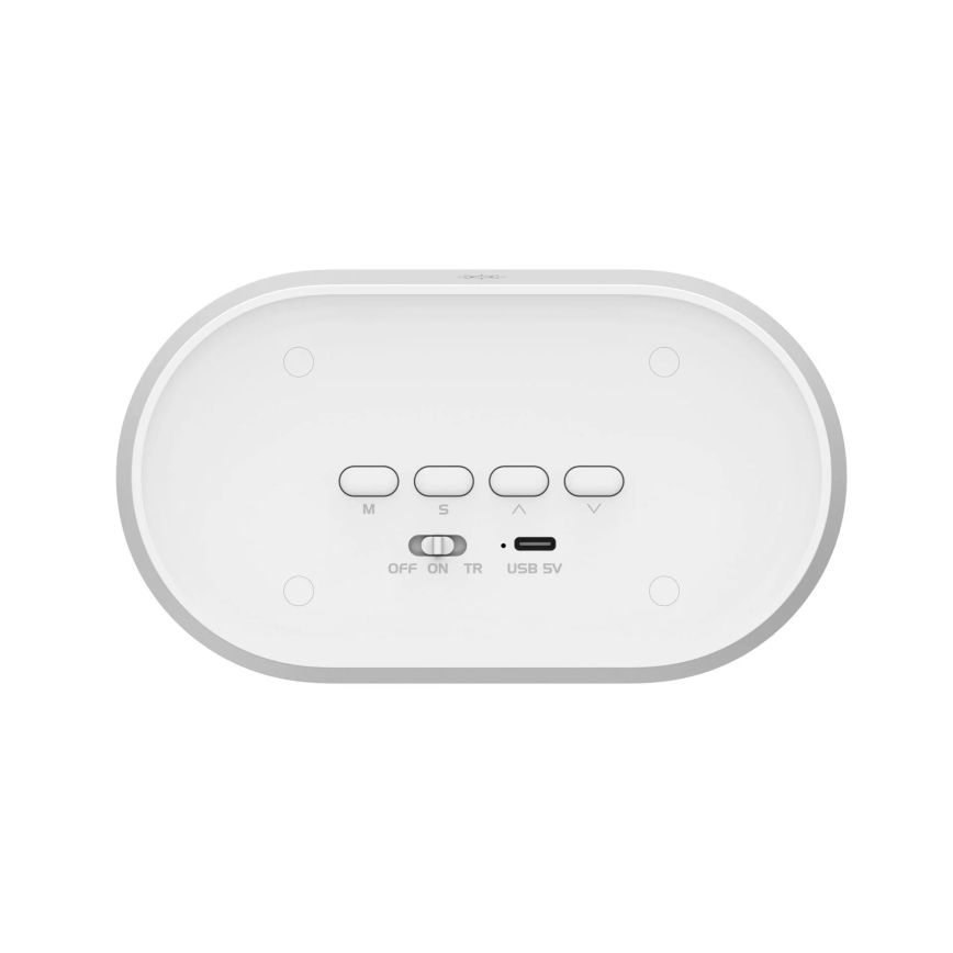LED Lámpara de noche pequeña regulable con despertador KAJA LED/1,3W/5V 3000K