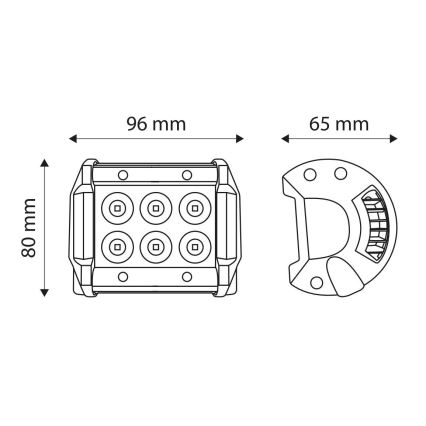 LED Lámpara de trabajo EPISTAR LED/18W/10-30V IP67 6000K