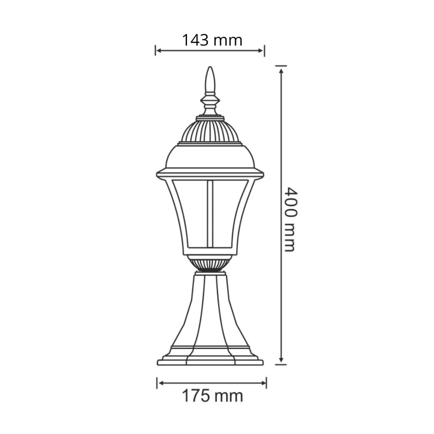 LED Lámpara exterior PARIS 2 1xE27/4,9W/230V