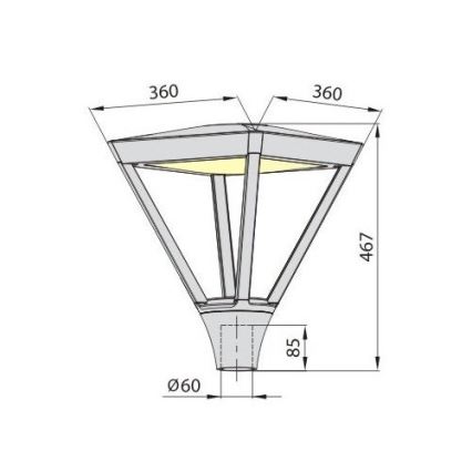 LED Lámpara exterior PARK PLUS LED/45W/230V 4000K