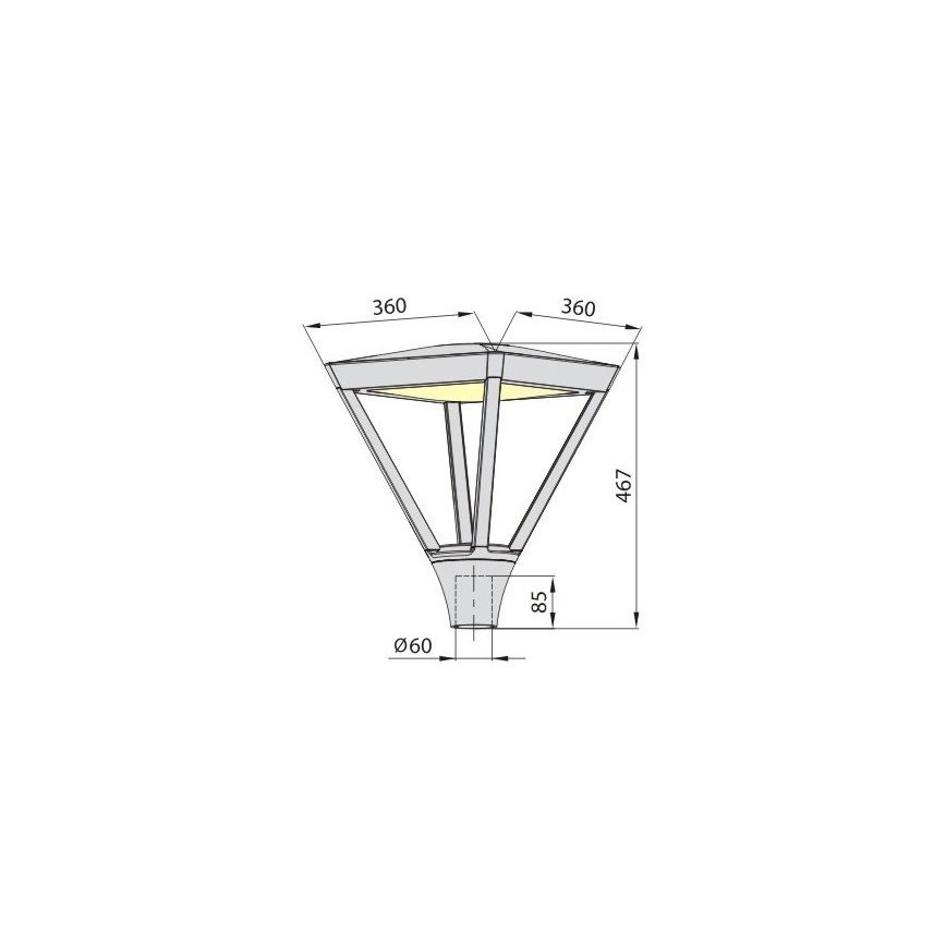 LED Lámpara exterior PARK PLUS LED/45W/230V 4000K