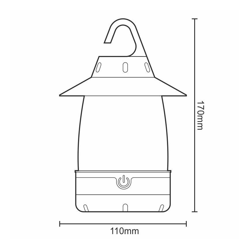 LED Lámpara portátil 3xLED/4xAA IPX4