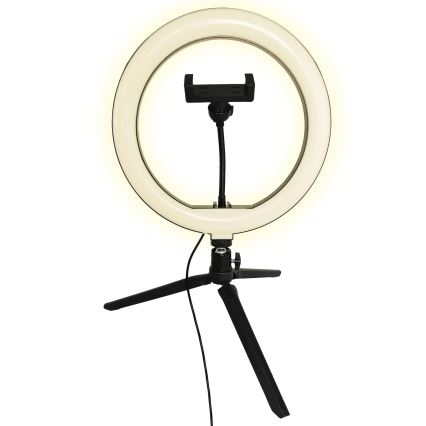 LED Lámpara regulable con trípode y soporte para vlogging LED/10W/5V 2700-6500K