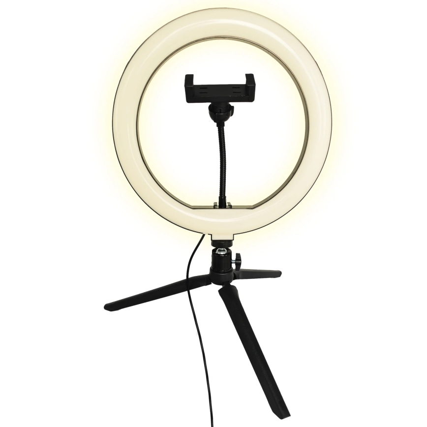 LED Lámpara regulable con trípode y soporte para vlogging LED/10W/5V 2700-6500K
