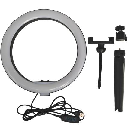 LED Lámpara regulable con trípode y soporte para vlogging LED/10W/5V 2700-6500K