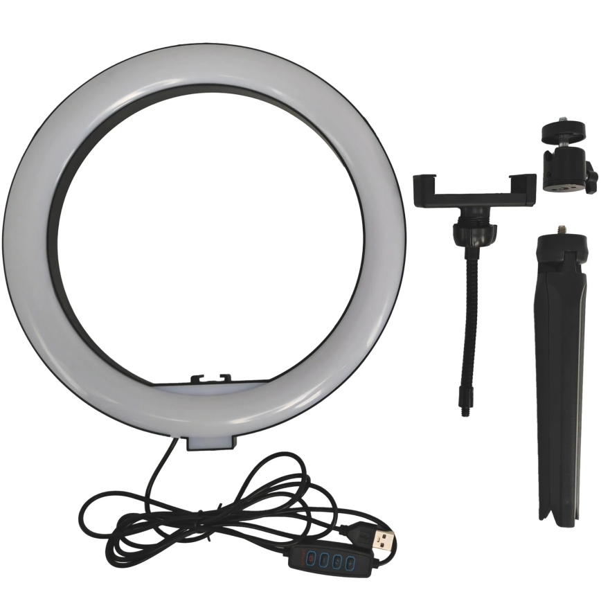 LED Lámpara regulable con trípode y soporte para vlogging LED/10W/5V 2700-6500K