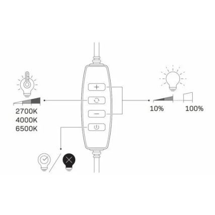 LED Lámpara regulable con trípode y soporte para vlogging LED/10W/5V 2700-6500K