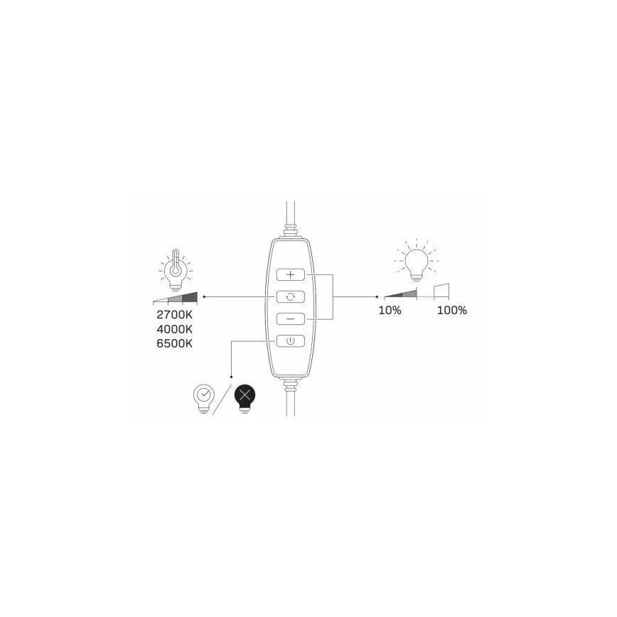LED Lámpara regulable con trípode y soporte para vlogging LED/10W/5V 2700-6500K