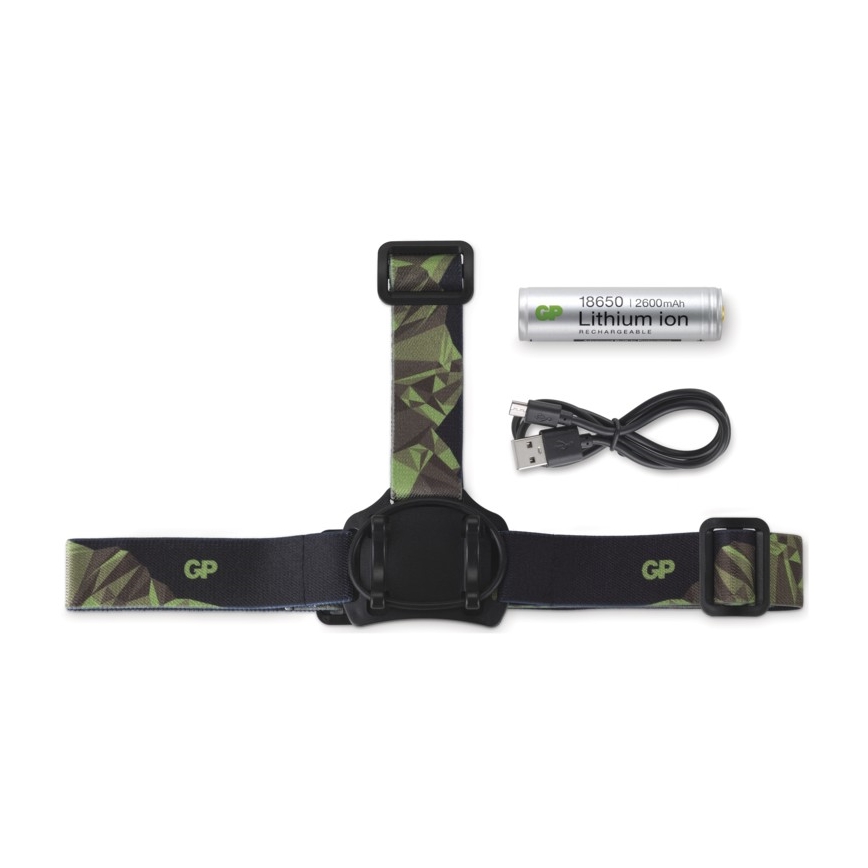 LED Linterna frontal GP DISCOVERY CHR35 LED/3,7V/2600mAh