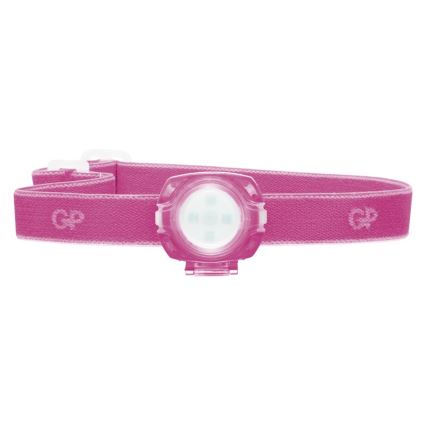 LED Linterna frontal GP EVERYBODY 4xLED/2×CR2025 rosa